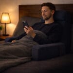 Man_On_Phone_HeadRest_Bed_Wedge